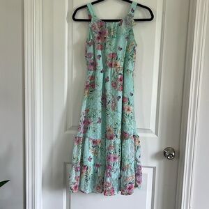 Zunie floral Swiss dot sundress size 12